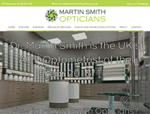 Tablet Screenshot of martinsmithopticians.co.uk